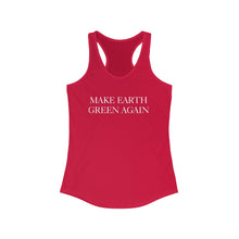 Load image into Gallery viewer, Make Earth Green Again Mocking TRUMP MAGA Motto Women's Racerback Tank - Science Geek Club