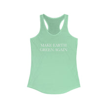Load image into Gallery viewer, Make Earth Green Again Mocking TRUMP MAGA Motto Women's Racerback Tank - Science Geek Club