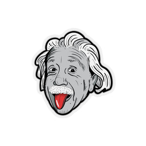 Albert Einstein Sticking Out His Tongue Stickers - Science Geek Club