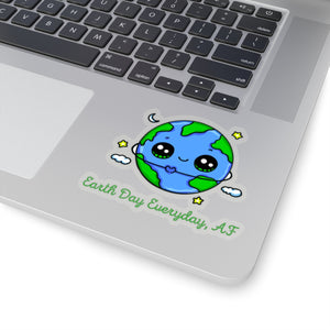 Earth Day Every Day, AF Kiss-Cut Sticker - Science Geek Club