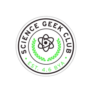 Science Geek Club Sticker White Background - Science Geek Club