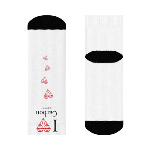 I Love Carbon (Diamonds) Crew Socks - Science Geek Club