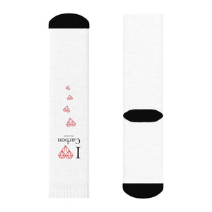 I Love Carbon (Diamonds) Crew Socks - Science Geek Club