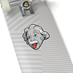 Albert Einstein Sticking Out His Tongue Stickers - Science Geek Club