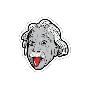 Albert Einstein Sticking Out His Tongue Stickers - Science Geek Club