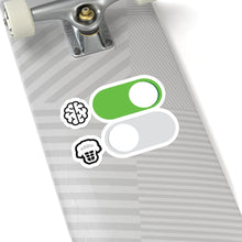 Load image into Gallery viewer, Brain-On, Brawn-Off Phone Switches Sticker - Science Geek Club