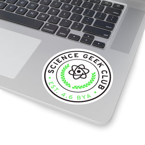 Science Geek Club Sticker White Background - Science Geek Club