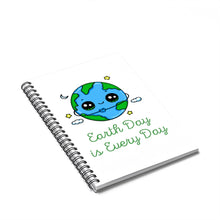 Load image into Gallery viewer, Earth Day is Every Day Heart, Spiral Notebook - Ruled Line - Science Geek Club