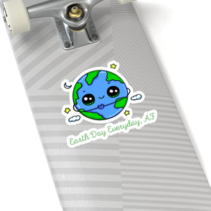 Earth Day Every Day, AF Kiss-Cut Sticker - Science Geek Club