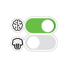 Load image into Gallery viewer, Brain-On, Brawn-Off Phone Switches Sticker - Science Geek Club