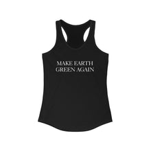 Load image into Gallery viewer, Make Earth Green Again Mocking TRUMP MAGA Motto Women's Racerback Tank - Science Geek Club