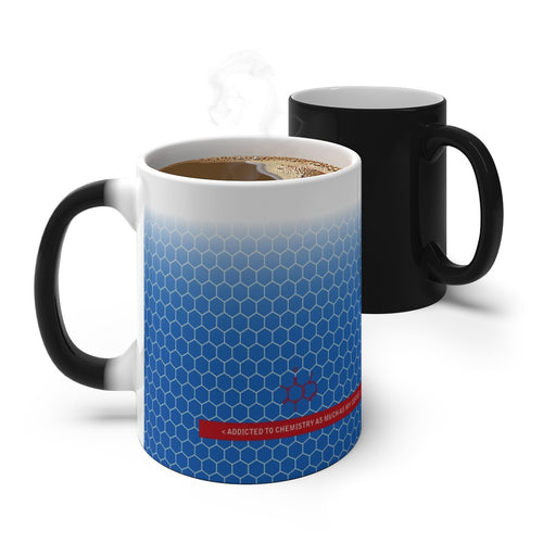 Addicted to Chemistry as Much as Coffee Color Changing Mug - Science Geek Club