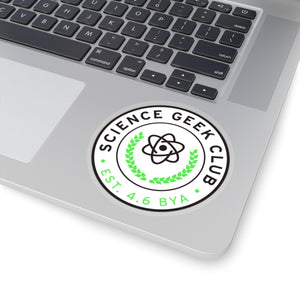 Science Geek Club Sticker White Background - Science Geek Club