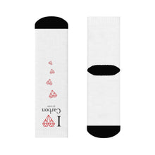 Load image into Gallery viewer, I Love Carbon (Diamonds) Crew Socks - Science Geek Club