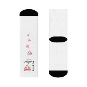 I Love Carbon (Diamonds) Crew Socks - Science Geek Club