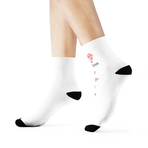 I Love Carbon (Diamonds) Crew Socks - Science Geek Club