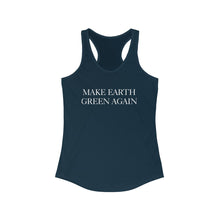 Load image into Gallery viewer, Make Earth Green Again Mocking TRUMP MAGA Motto Women's Racerback Tank - Science Geek Club
