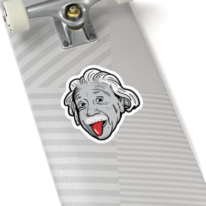 Albert Einstein Sticking Out His Tongue Stickers - Science Geek Club