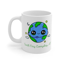 Load image into Gallery viewer, Adorable Earth Reminds You that Earth Day is Every Day, AF on a Mug - Science Geek Club