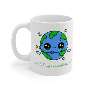 Adorable Earth Reminds You that Earth Day is Every Day, AF on a Mug - Science Geek Club