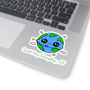 Earth Day Every Day, AF Kiss-Cut Sticker - Science Geek Club