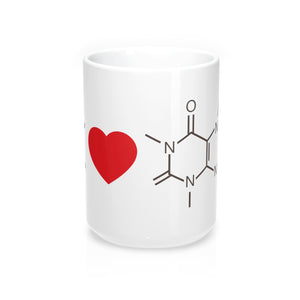 I Love Caffeine & Chemistry Mug -  White - Science Geek Club