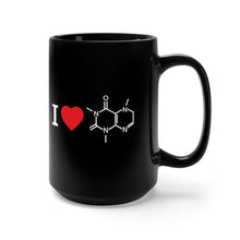 Load image into Gallery viewer, I Love Caffeine (Molecule) Mug - Black - Science Geek Club