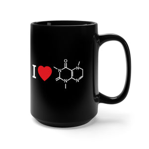 I Love Caffeine (Molecule) Mug - Black - Science Geek Club