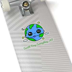 Earth Day Every Day, AF Kiss-Cut Sticker - Science Geek Club