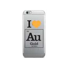 Load image into Gallery viewer, I Love Gold (Au) iPhone Case - Science Geek Club