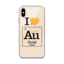 Load image into Gallery viewer, I Love Gold (Au) iPhone Case - Science Geek Club