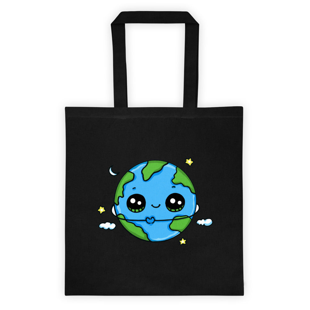 Adorable Mother Earth Reusable Earth Day Cotton Canvas Tote - Science Geek Club