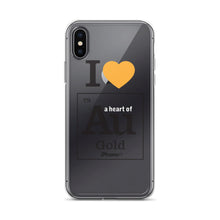 Load image into Gallery viewer, I Love Gold (Au) iPhone Case - Science Geek Club