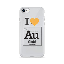 Load image into Gallery viewer, I Love Gold (Au) iPhone Case - Science Geek Club