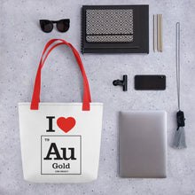 Load image into Gallery viewer, I Love Gold (Au) Tote Bag - Science Geek Club