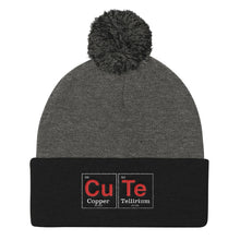 Load image into Gallery viewer, "Cute" Periodical Table Pom Pom Knit Cap - Science Geek Club