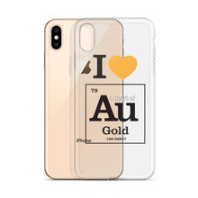 Load image into Gallery viewer, I Love Gold (Au) iPhone Case - Science Geek Club