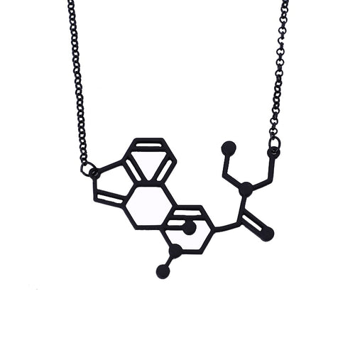 Coffee Lovers Caffeine Chemical Molecule Structure Necklace - Science Geek Club