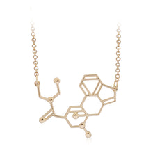 Load image into Gallery viewer, Coffee Lovers Caffeine Chemical Molecule Structure Necklace - Science Geek Club