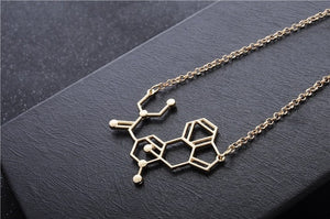 Coffee Lovers Caffeine Chemical Molecule Structure Necklace - Science Geek Club