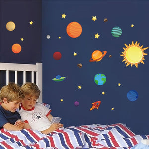 Cartoon Solar System Wall Stickers - Science Geek Club