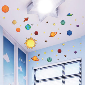 Cartoon Solar System Wall Stickers - Science Geek Club