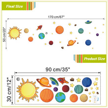 Load image into Gallery viewer, Cartoon Solar System Wall Stickers - Science Geek Club