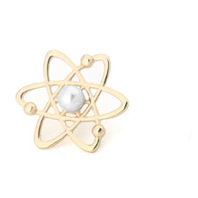 Load image into Gallery viewer, Feminine Atom Molecule Science Pin - Science Geek Club