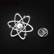 Load image into Gallery viewer, Feminine Atom Molecule Science Pin - Science Geek Club