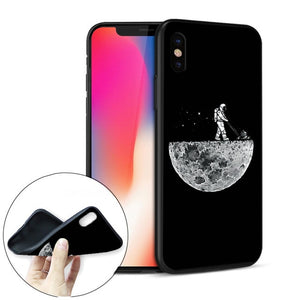 Cartoonish Astronomy Lover's Soft Silicone Phone Case for iPhones - Science Geek Club