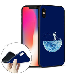 Cartoonish Astronomy Lover's Soft Silicone Phone Case for iPhones - Science Geek Club