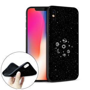 Cartoonish Astronomy Lover's Soft Silicone Phone Case for iPhones - Science Geek Club