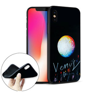 Cartoonish Astronomy Lover's Soft Silicone Phone Case for iPhones - Science Geek Club