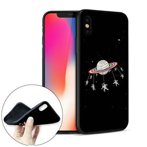 Cartoonish Astronomy Lover's Soft Silicone Phone Case for iPhones - Science Geek Club